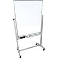 Global Industrial Mobile Double Sided Magnetic Whiteboard, 36 x 48 B859968